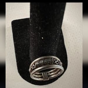 Pretty Vintage Sterling Silver Cannetille Wirework Ladies Ring Size 6